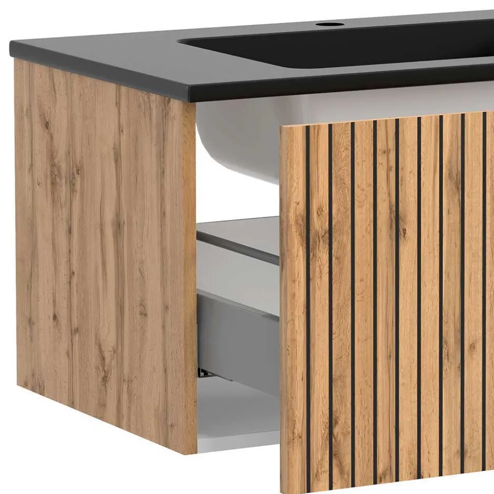 Bad Waschplatz Mobiliar Set - Crystoga (dreiteilig)