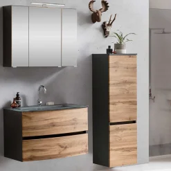 Bad Waschplatz Set & Midischrank - Vandija (dreiteilig)