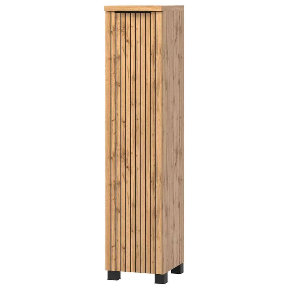 Bad Waschtisch & Midischrank Set - Crystoga (dreiteilig)