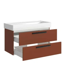 Bad Waschtischkonsole in Dunkelrot - Exeler