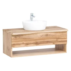 Badausstattung in Holzoptik Wildeiche - Tofias (vierteilig)