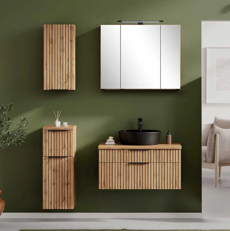 Badausstattung Möbel-Kombi modern - Crystoga (vierteilig)