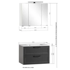 Badausstattung Möbelset modern - Novelya (vierteilig)