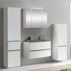 Badblock Badmöbel in Weiß - Mesciria (vierteilig)