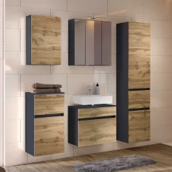 Badblock Möbel Kombi zweifarbig - Endely (fünfteilig)