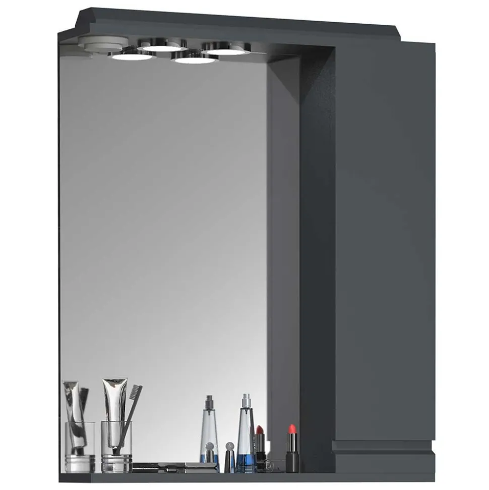 Badeinrichtung in Anthrazit Set - Idamoro (vierteilig)