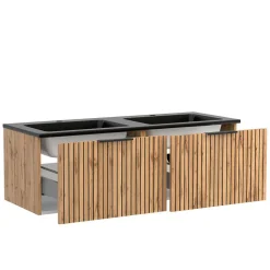 Badeinrichtung inkl 2er Waschtisch Set - Crystoga (vierteilig)