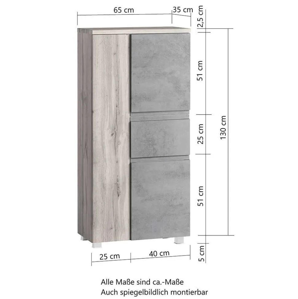Badeinrichtung Möbel Kombination - Jambi (dreiteilig)