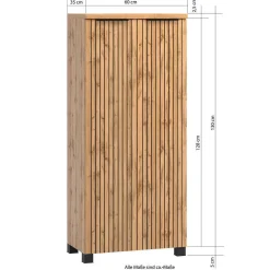 Badeinrichtung Möbelkombi zweifarbig - Crystoga (fünfteilig)