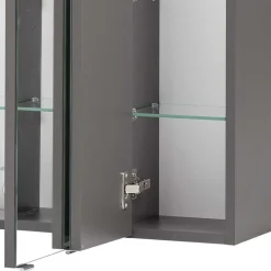 Badeinrichtung Set in Dunkelgrau - Natarivos (dreiteilig)