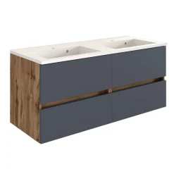 Badezimmer Doppel-Waschtisch & Schränke - Athrin (fünfteilig)