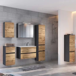 Badezimmer Einrichtung Set - Schränke - Endely (sechsteilig)