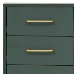 Badezimmer Highboard in Dunkelgrün & Gold - Aqua