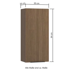 Badezimmer Hängeschrank in Eiche Dunkel - Ucaida