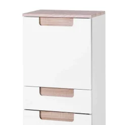 Badezimmer Hängeschrank Tymos in Weiß Hochglanz