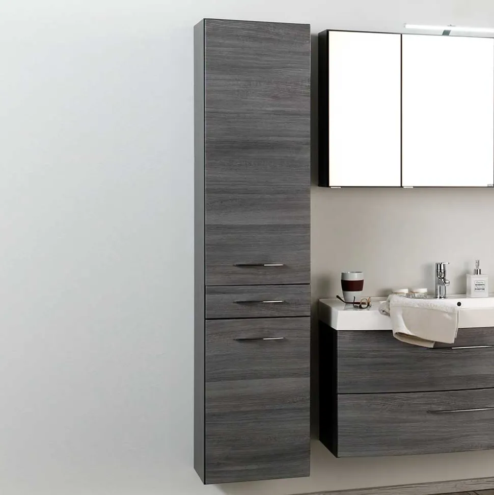 Badezimmer Hochschrank Darina in Grau