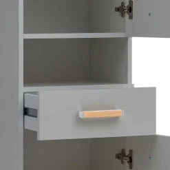 Badezimmer Hochschrank in Platingrau - Nienzo