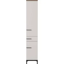 Badezimmer Hochschrank in Hellgrau - Dolida