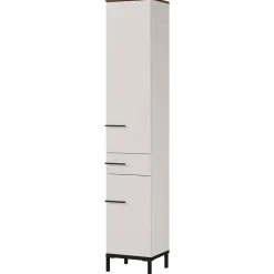 Badezimmer Hochschrank in Hellgrau - Dolida