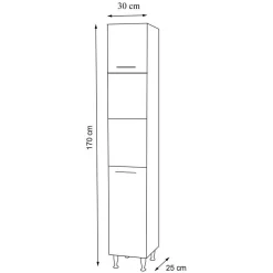 Badezimmer Hochschrank mit Fächern und Türen - Nancyssa