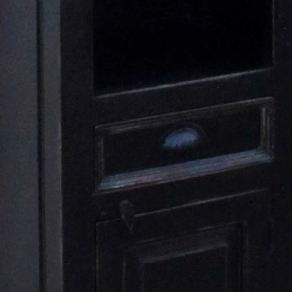 Badezimmer Hochschrank Sentiments in Schwarz Mangobaum