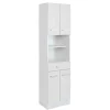 Badezimmer Hochschrank 4-türig & 2 Fächer - Skiranov