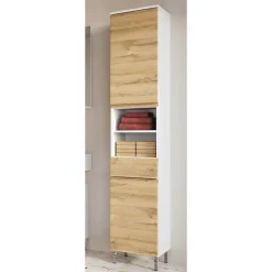 Badezimmer Hochschrank zweifarbig - Aspariavo