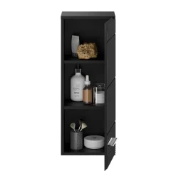 Badezimmer Möbelblock in Schwarz - Culina (fünfteilig)