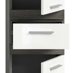 Badezimmer Midischrank in Weiß Hochglanz - Chapan