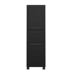 Badezimmer Midischrank in Schwarz - Ostoro