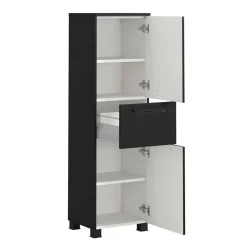Badezimmer Midischrank in Schwarz - Ostoro