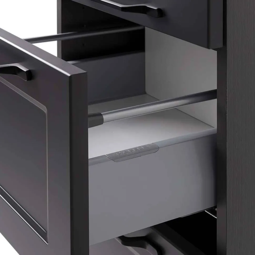 Badezimmer Midischrank in Dunkelgrau - Novelya