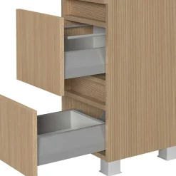 Badezimmer Midischrank in Eiche Hell - Vibulam