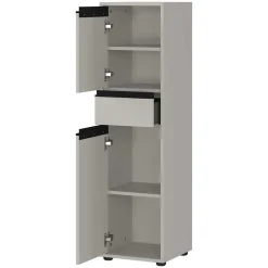 Badezimmer Midischrank in Grau - Ancela