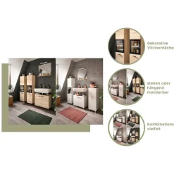 Badezimmer Midischrank in Weiß - Harmone