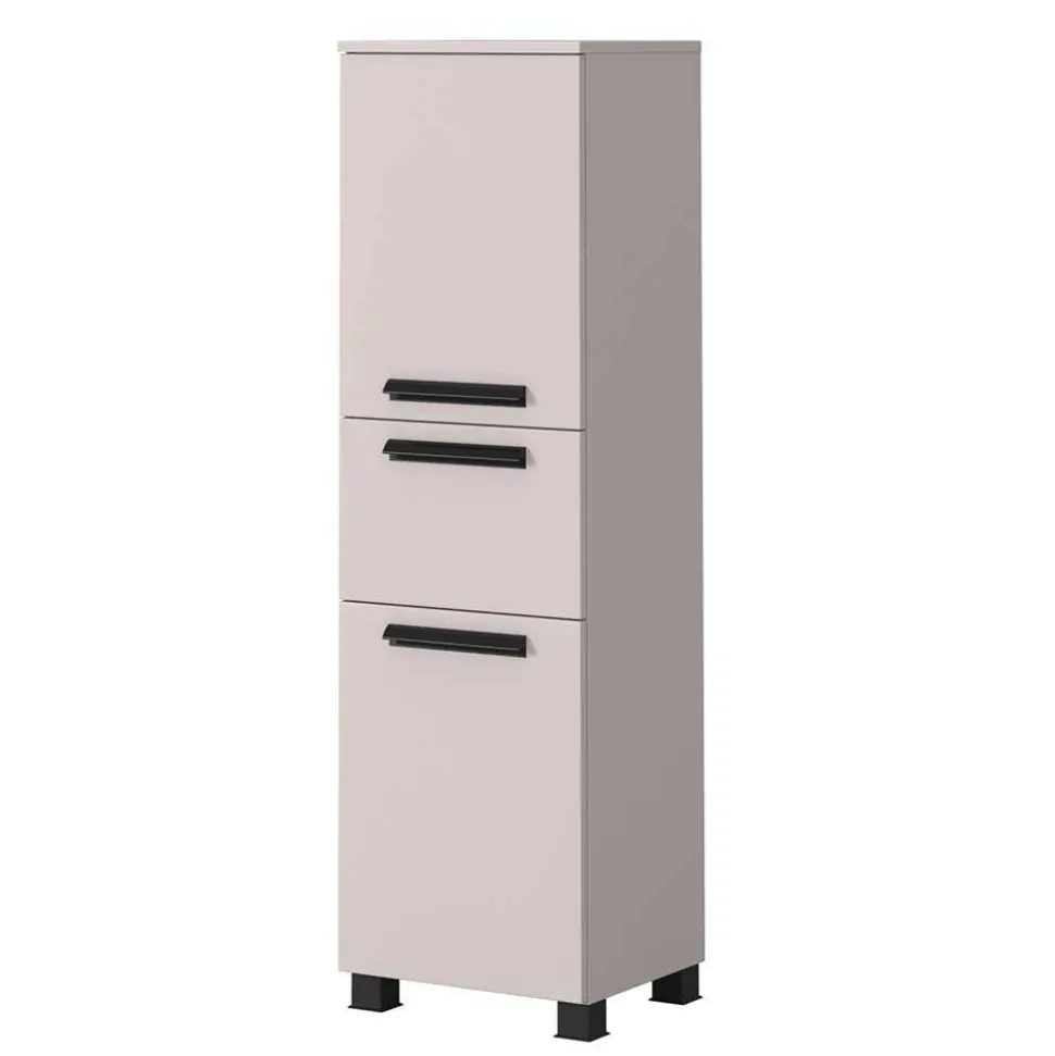 Badezimmer Midischrank in Hellgrau - Adendras