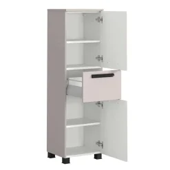 Badezimmer Midischrank in Hellgrau - Adendras