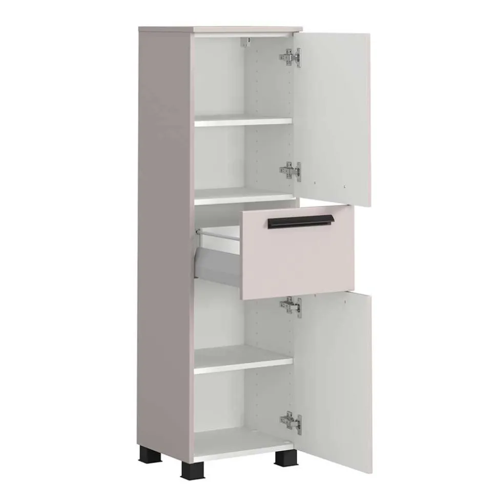 Badezimmer Midischrank in Hellgrau - Adendras