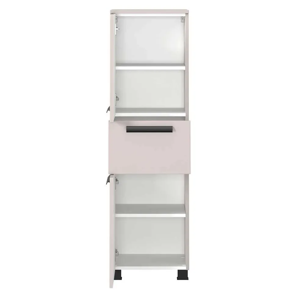 Badezimmer Midischrank in Hellgrau - Adendras