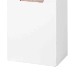 Badezimmer Seitenschrank Tymos in Weiß Hochglanz