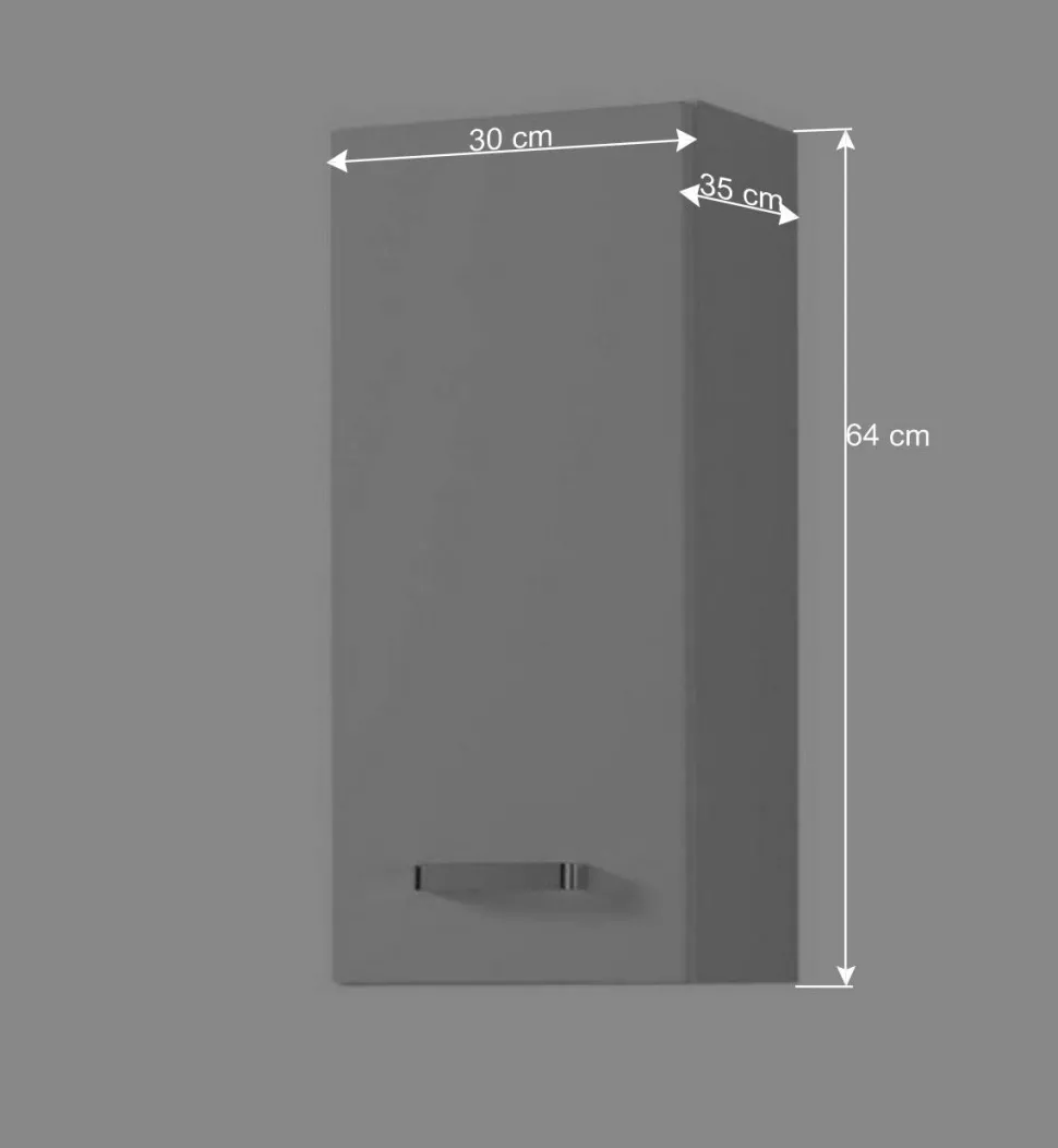 Badezimmer Set Sagunis in Weiß Hochglanz (fünfteilig)