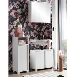 Badezimmer Spiegelschrank in Weiß - Seriacus