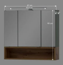 Badezimmer Spiegelschrank mit offenem Fach - Liz