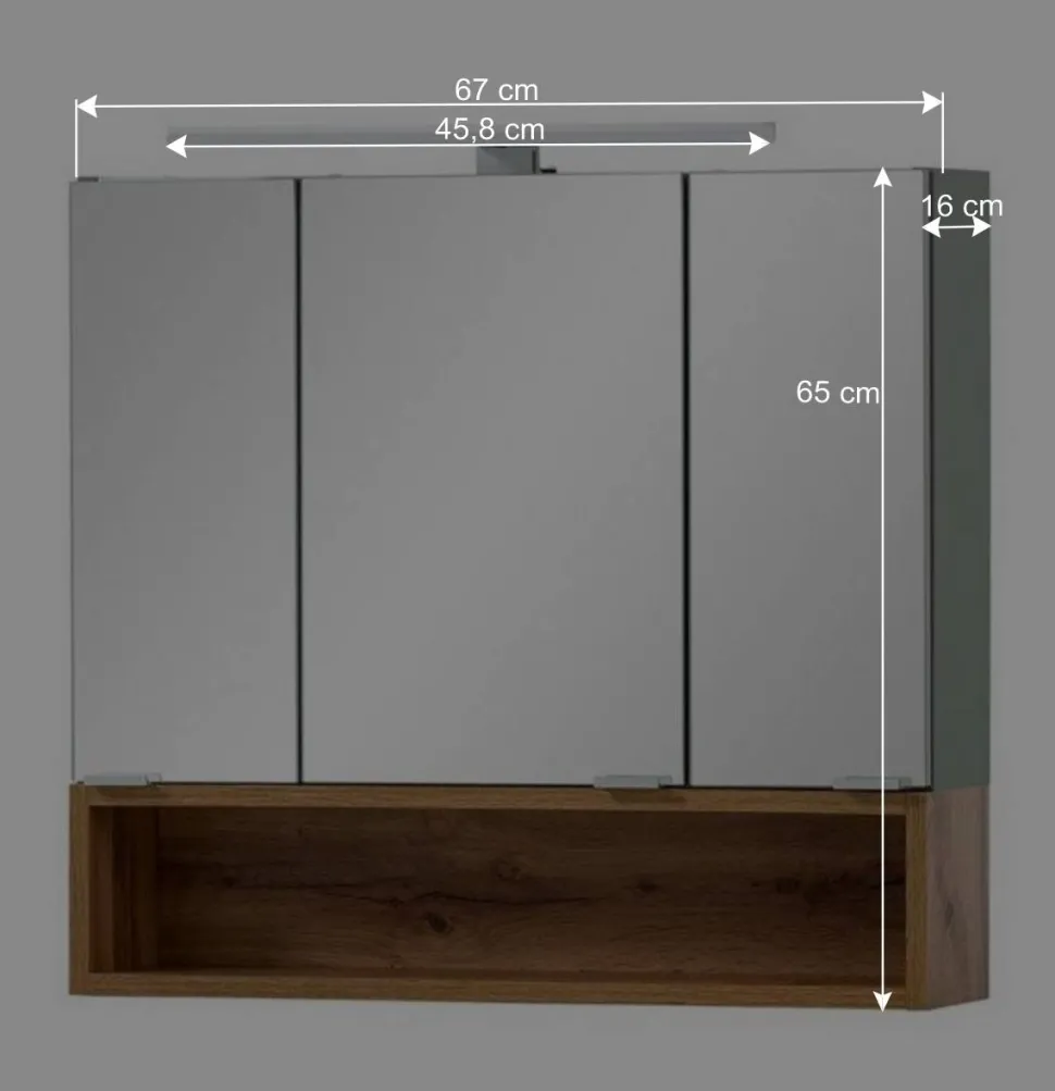 Badezimmer Spiegelschrank mit offenem Fach - Liz