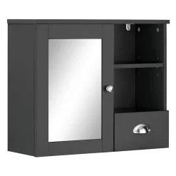 Badezimmer Spiegelschrank 1-türig & Schublade & Fächer - Zenca