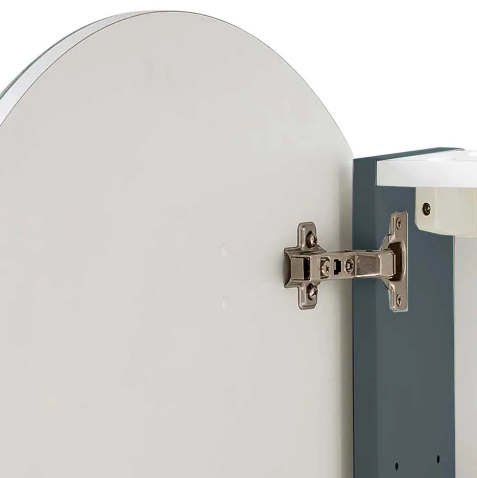 Badezimmer Spiegelschrank in Rund mit LED - Matrera