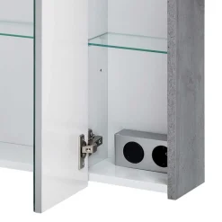 Badezimmer Spiegelschrank in Grau - Grandiova