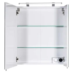 Badezimmer Spiegelschrank mit zwei Türen & LED - Bagaci