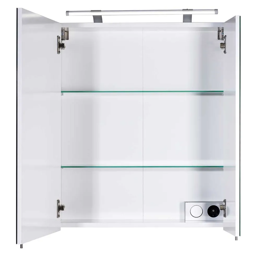 Badezimmer Spiegelschrank mit zwei Türen & LED - Bagaci