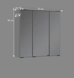 Badezimmer Spiegelschrank mit 70 cm Breite - Sagunis I